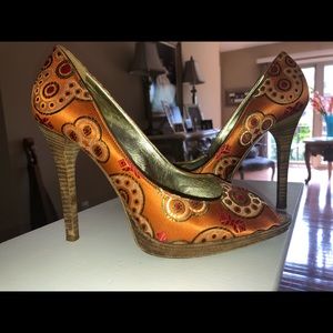 Casadei Coral Silk Pump Heels